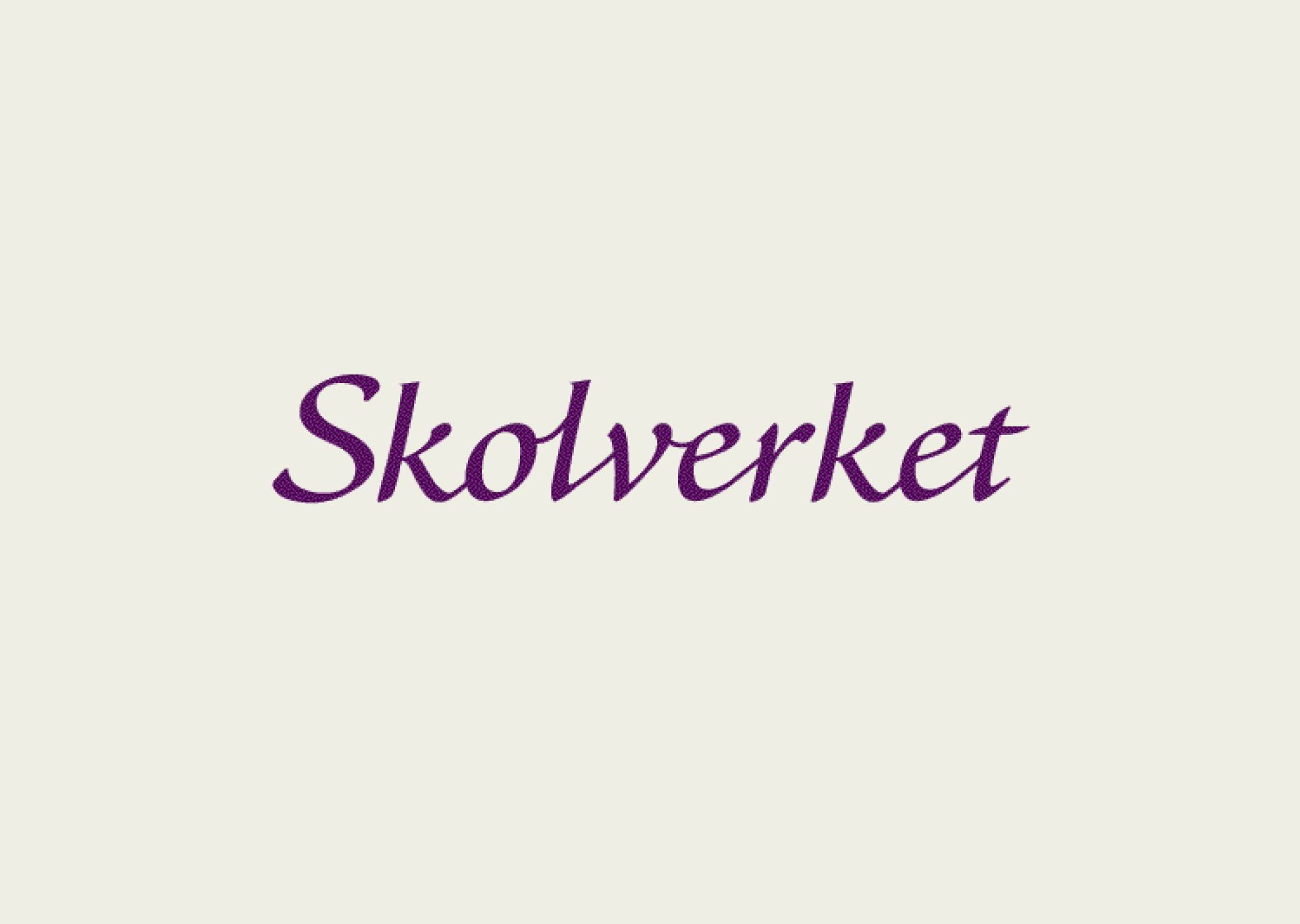 Logotyp för Skolverket mot neutral bakgrund. Grafik.