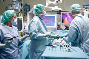 Laparoscopic surgery with 3D-graphics from Danderyd hospital.