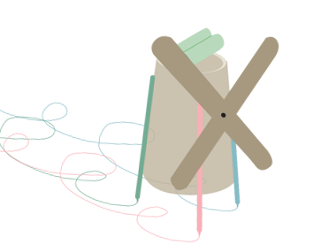 Illustration av pennrobot.