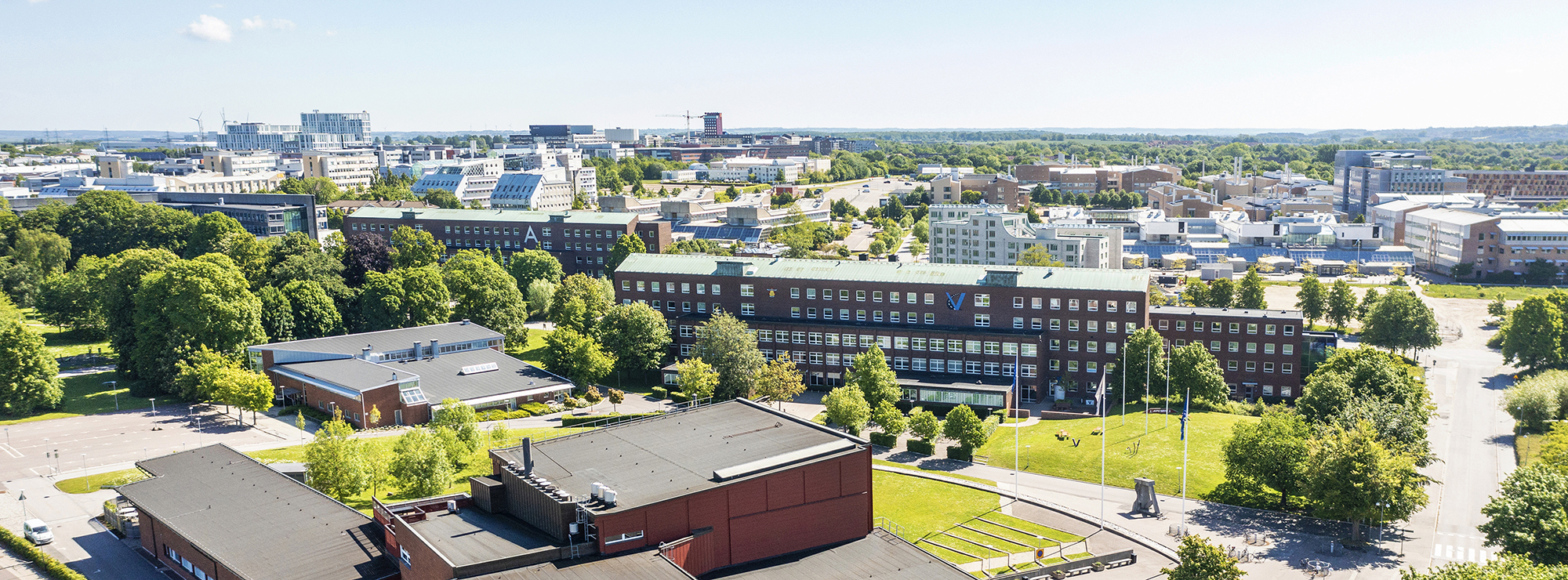Flygbild över Lunds tekniska högskola. Foto.